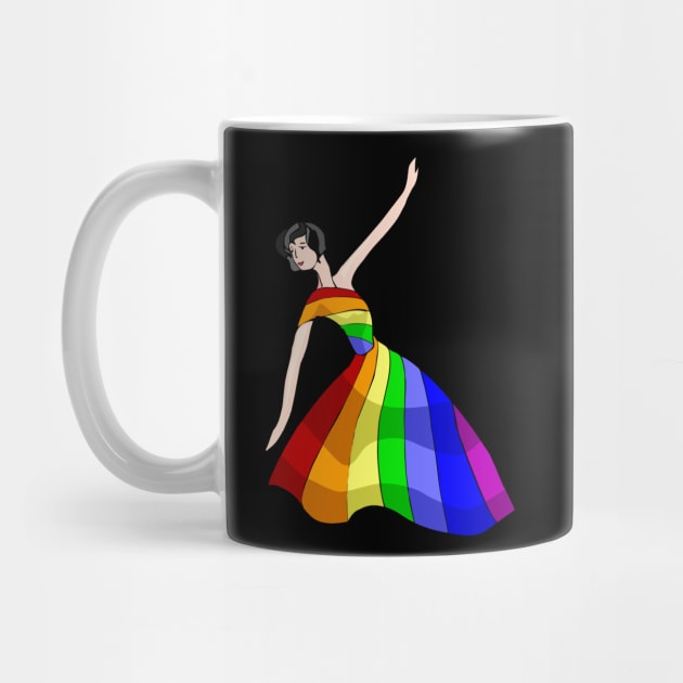 Dancer in rainbow dress by MiljanaVuckovic